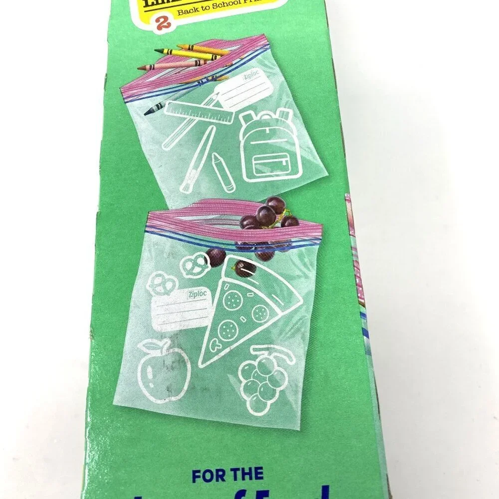 Limited Edition Ziploc 38 Count Seal Top Gallon Bags Back To School Rare